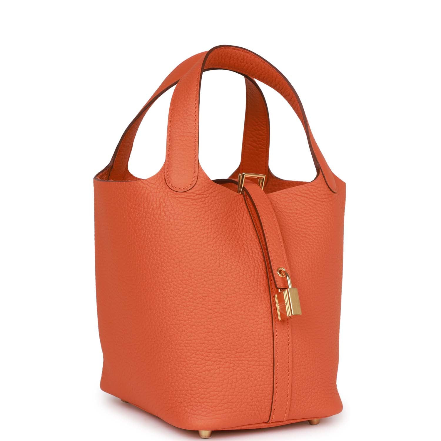Hermes Picotin Lock 18 Orange Clemence Gold Hardware