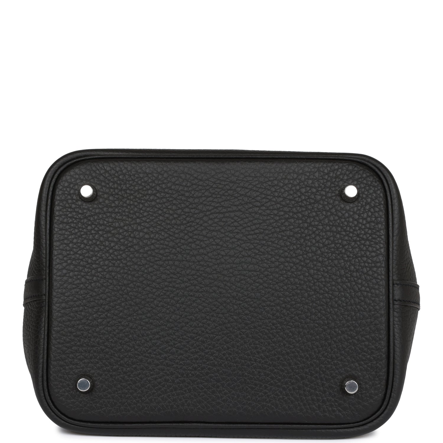 HERMES Black Clemence Picotin Lock 22cm Palladium Hardware