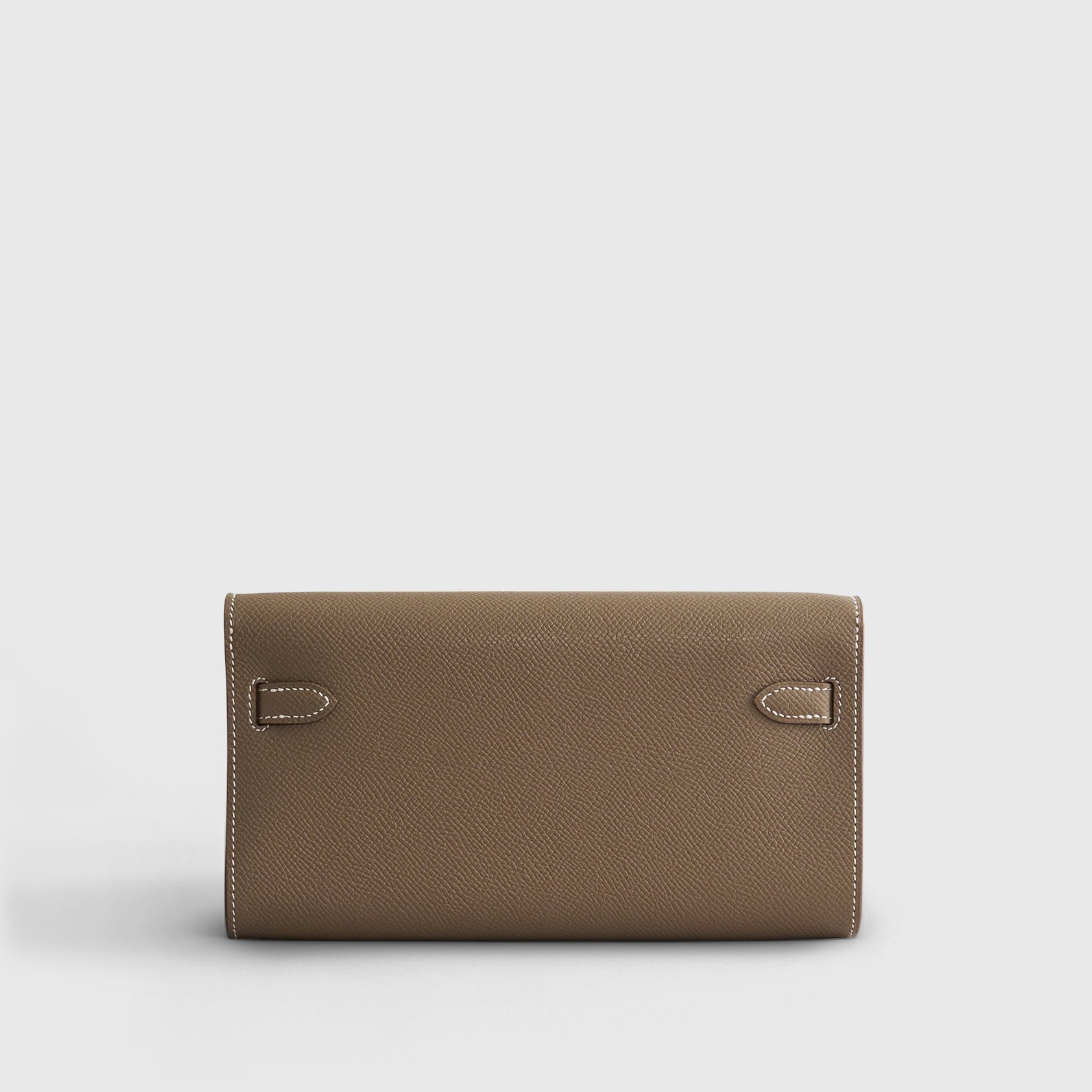 HERMES Kelly To Go Epsom Etoupe Sellier Palladium Hardware