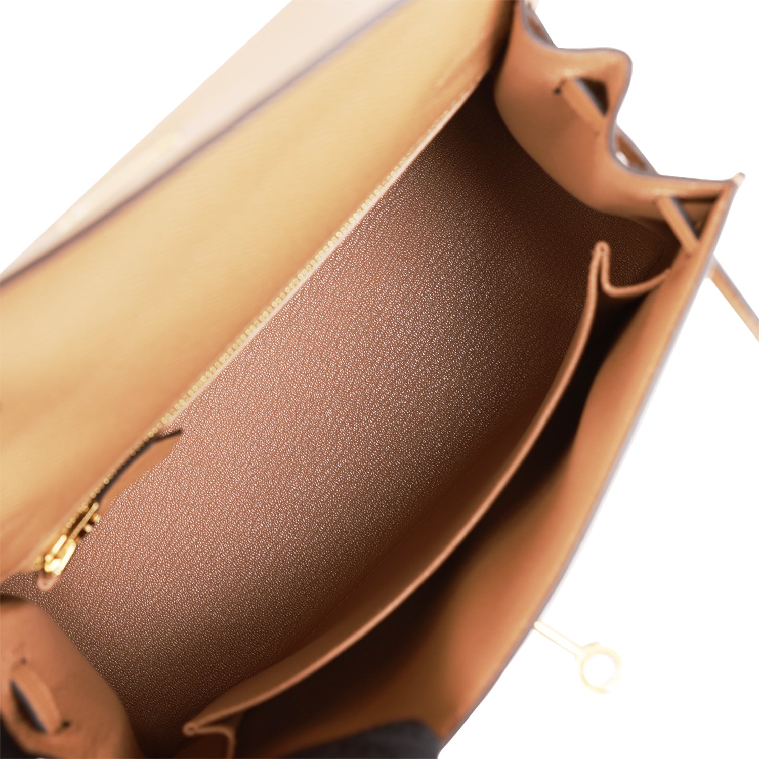 HERMES Kelly Sellier 25 Chai Epsom Gold Hardware