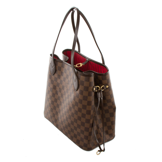 LOUIS VUITTON N51105 Neverfull MM Shoulder Bag Damier Ebene Canvas