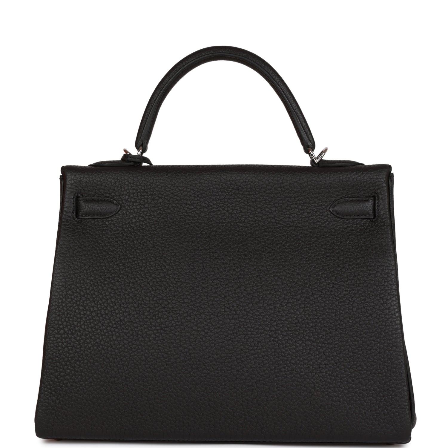 HERMES Kelly Retourne 32cm Black Togo Palladium Hardware