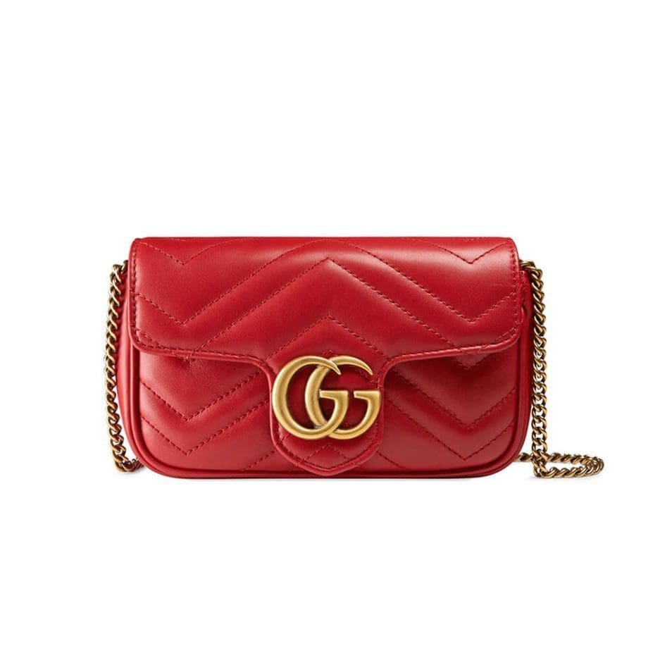 GUCCI Marmont matelasse leather super mini bag