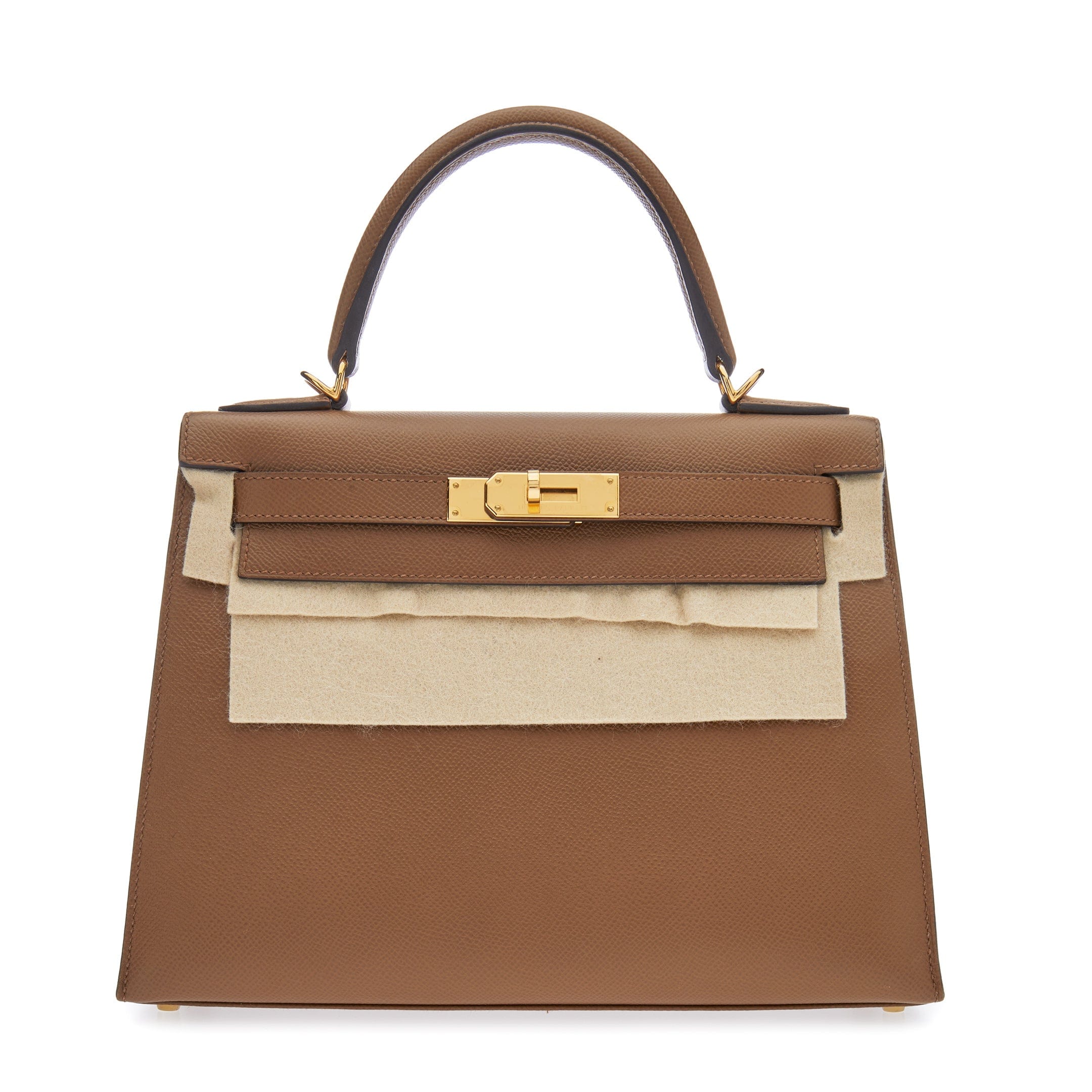 HERMES Kelly 28 Gold Epsom Gold Hardware