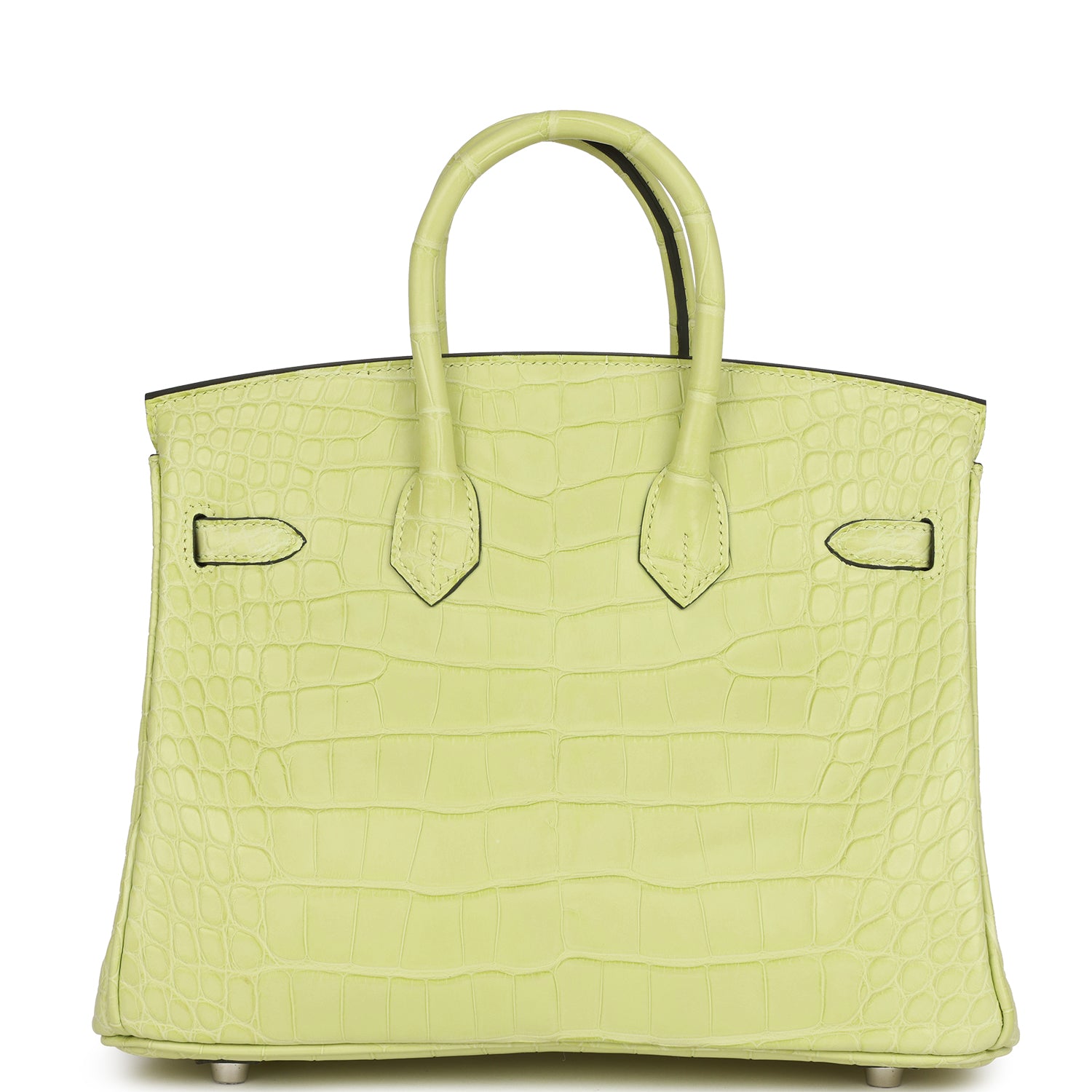 HERMES Birkin 25 Jaune Bourgeon Matte Alligator Palladium Hardware