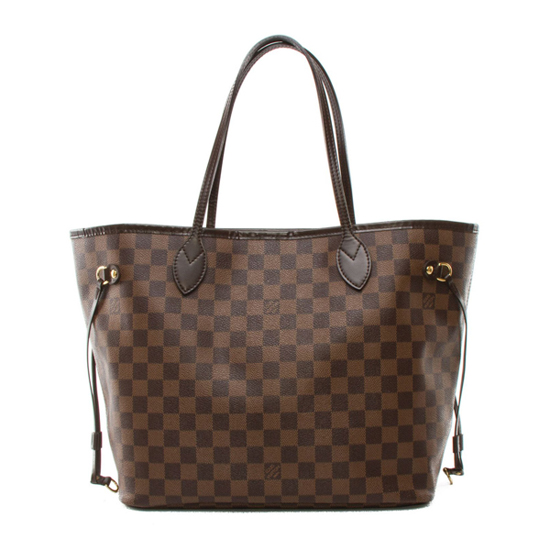 LOUIS VUITTON N51105 Neverfull MM Shoulder Bag Damier Ebene Canvas