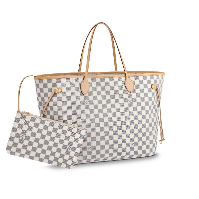 LOUIS VUITTON Damier Azur Canvas Neverfull GM N41360