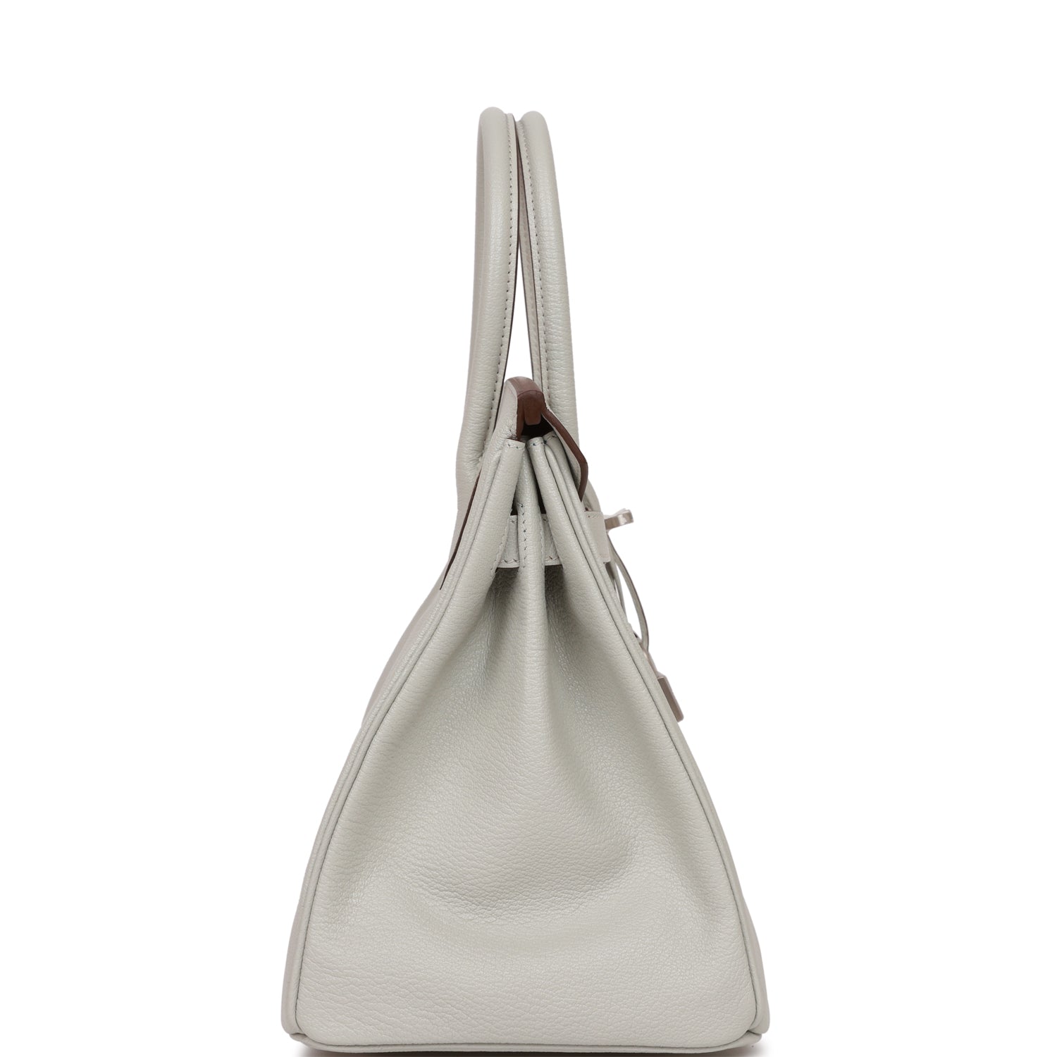 HERMES Special Order (HSS) Birkin 30 Gris Perle Verso Chevre Brushed Palladium Hardware