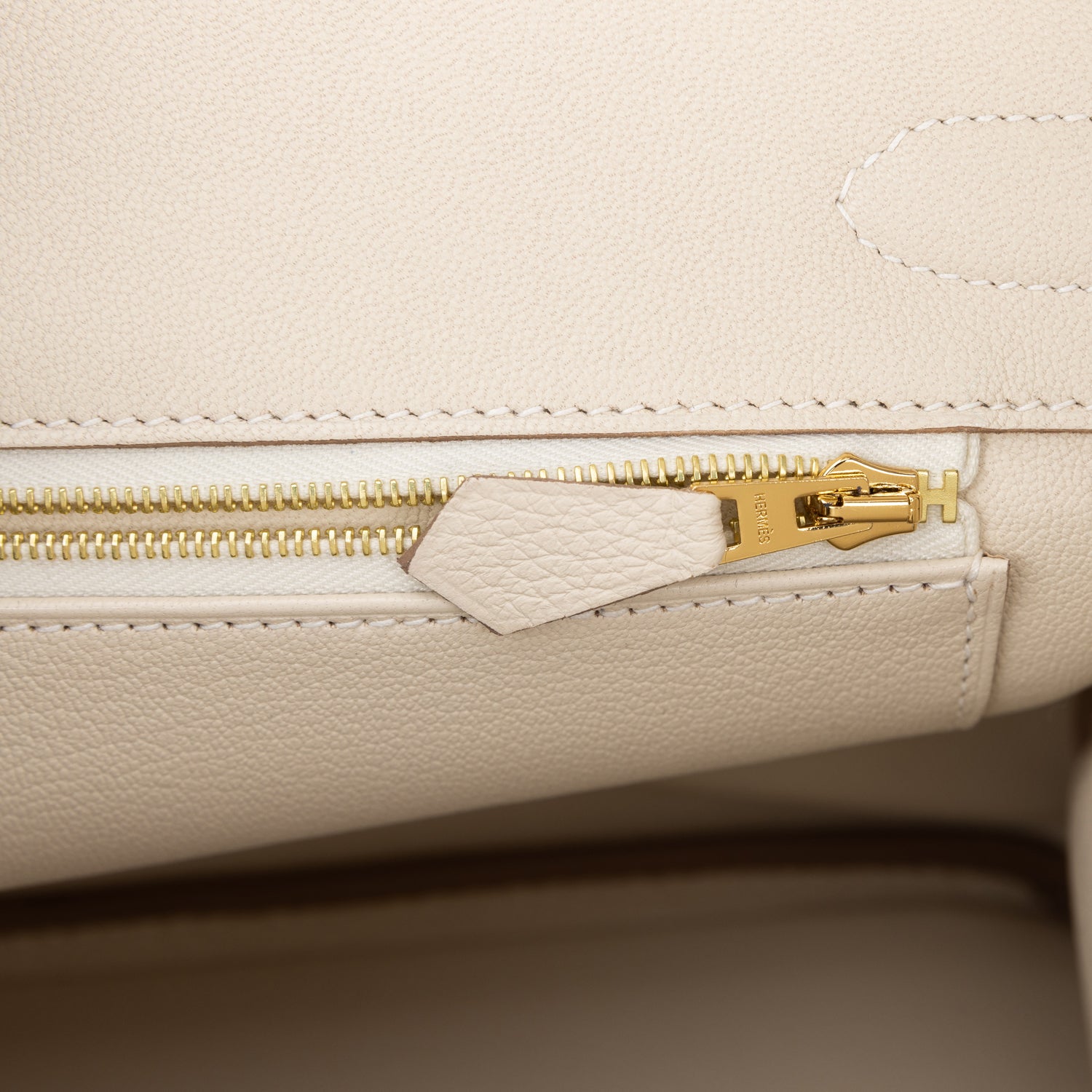 HERMES Birkin 30 Craie Togo Rose Gold Hardware