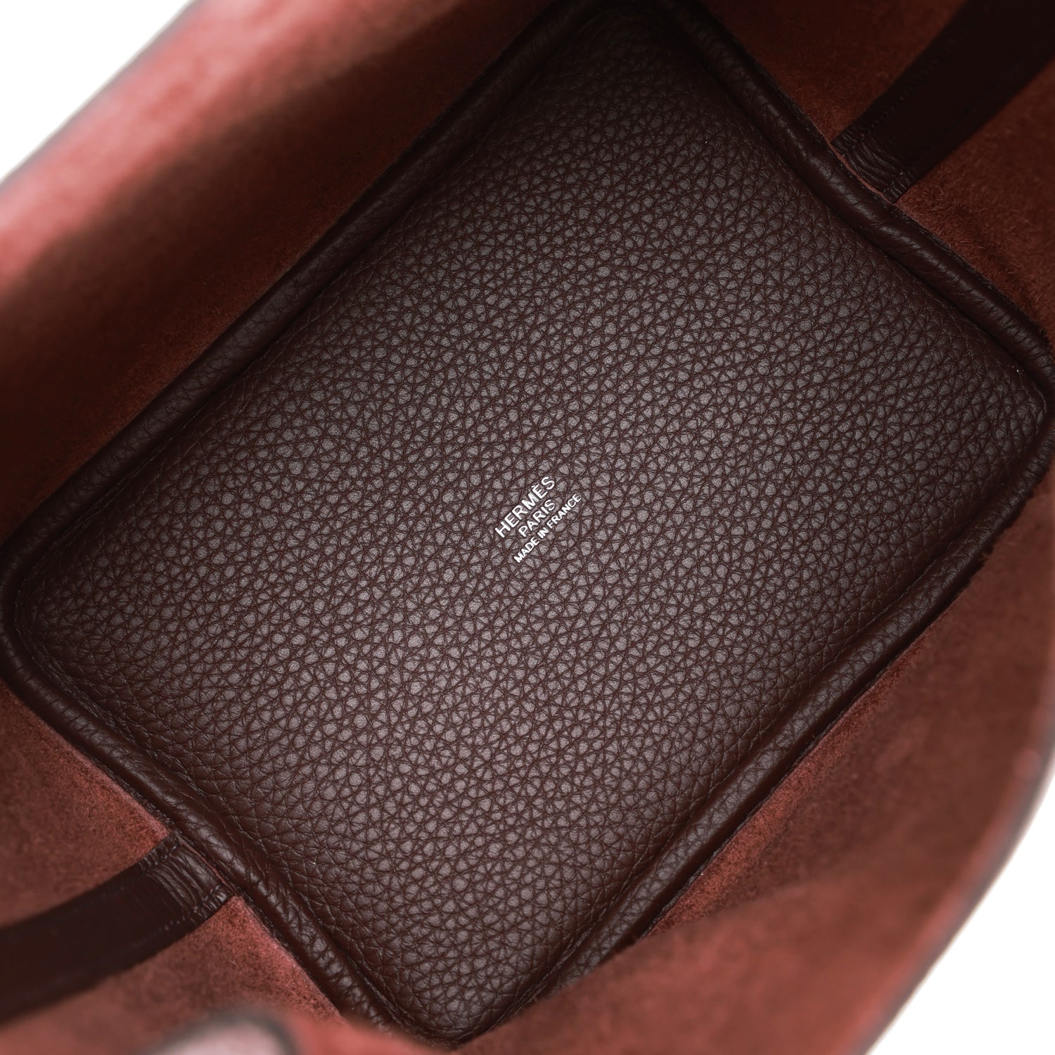 HERMES Eclat Picotin Lock 18 Rouge Sellier Clemence Palladium Hardware