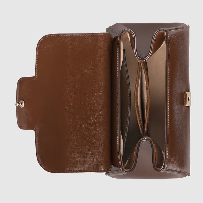 GUCCI HORSEBIT 1955 MINI BAG??BROWN??