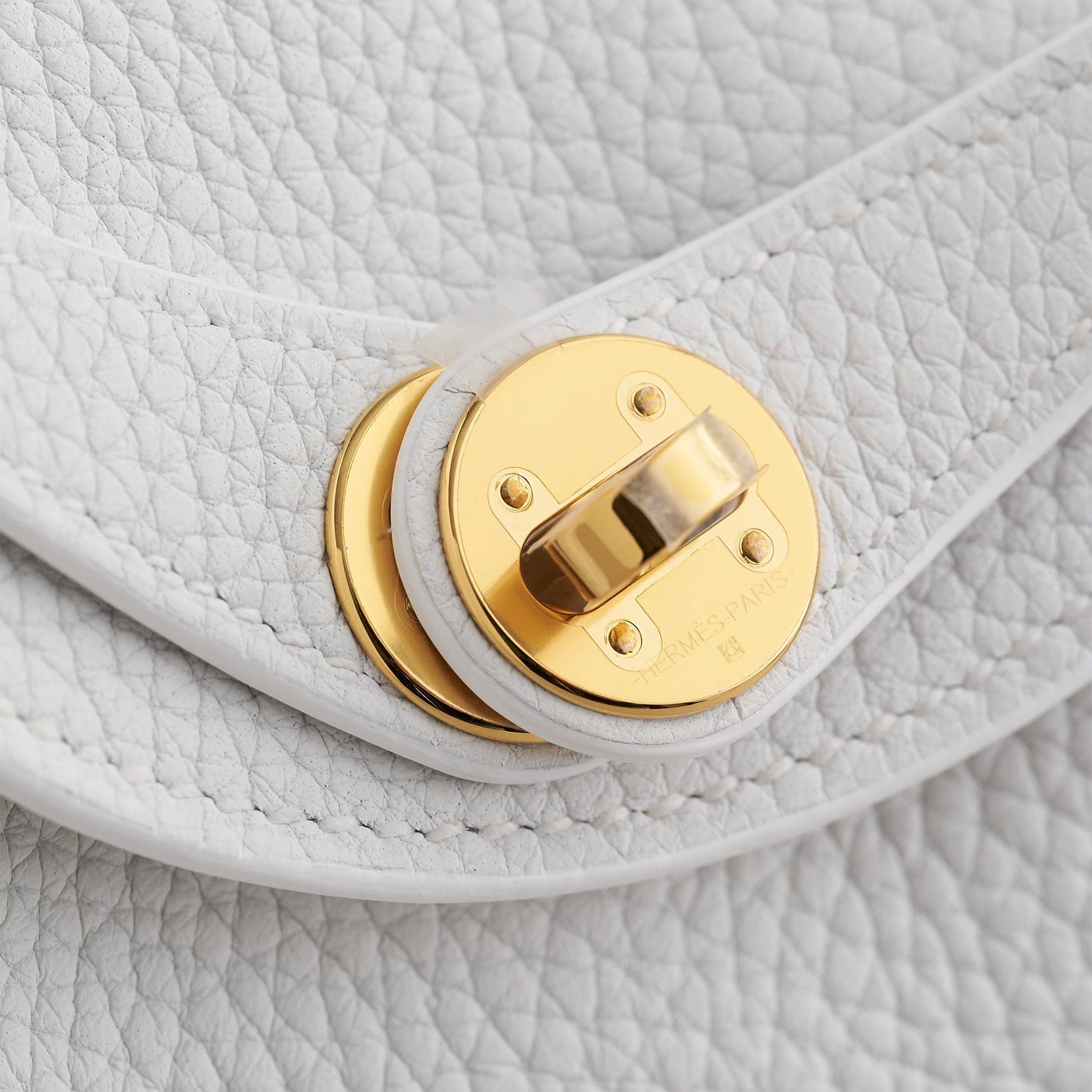 HERMES Lindy 20 Calfskin New White Gold Hardware