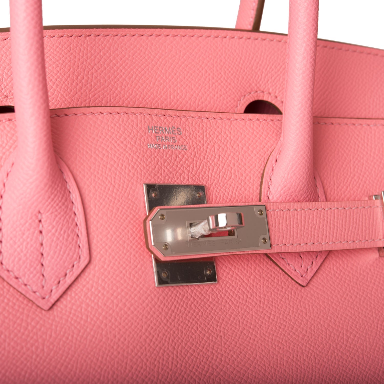 HERMES Birkin 30 Rose Confetti Epsom Palladium Hardware