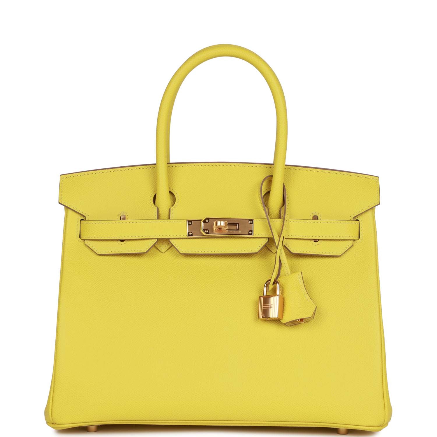 HERMES Birkin 30 Lime Epsom Gold Hardware