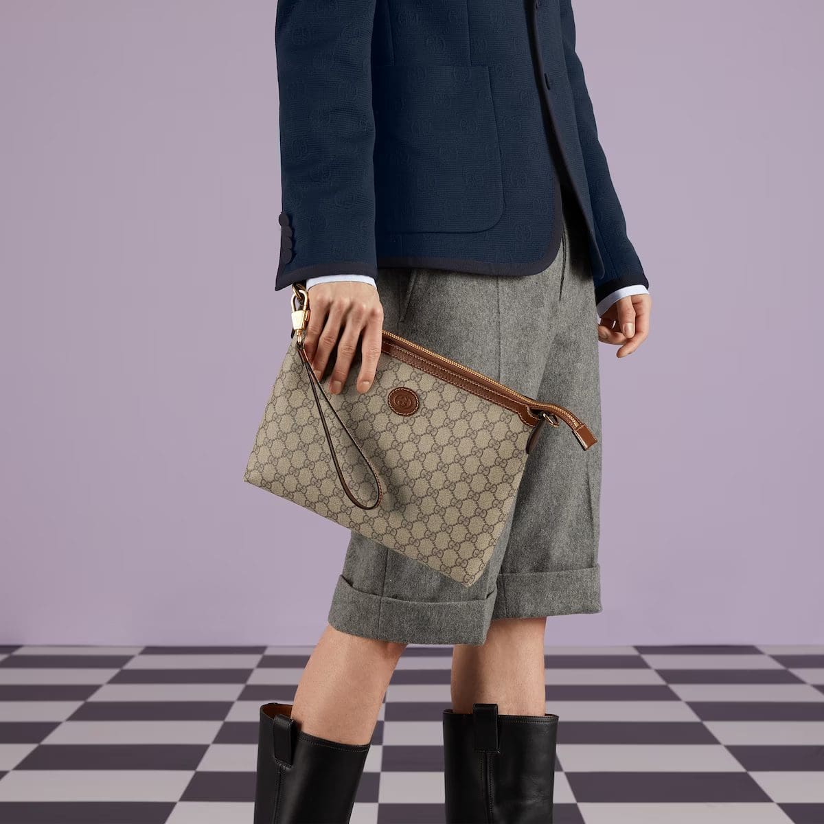 GUCCI MESSENGER BAG WITH INTERLOCKING G