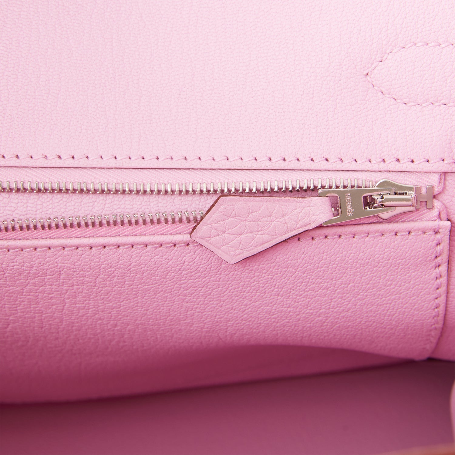 HERMES Birkin 30 Mauve Syestre Clemence Palladium Hardware