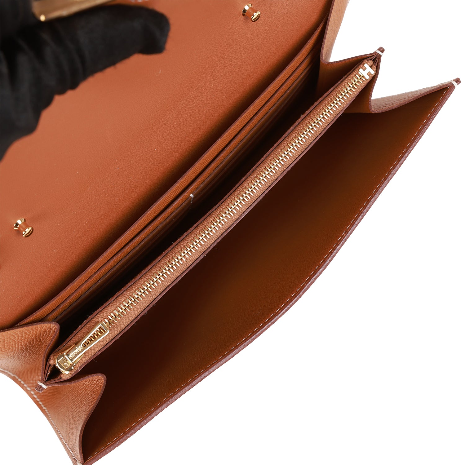 HERMES Constance Wallet To Go Gold Epsom Gold Hardware