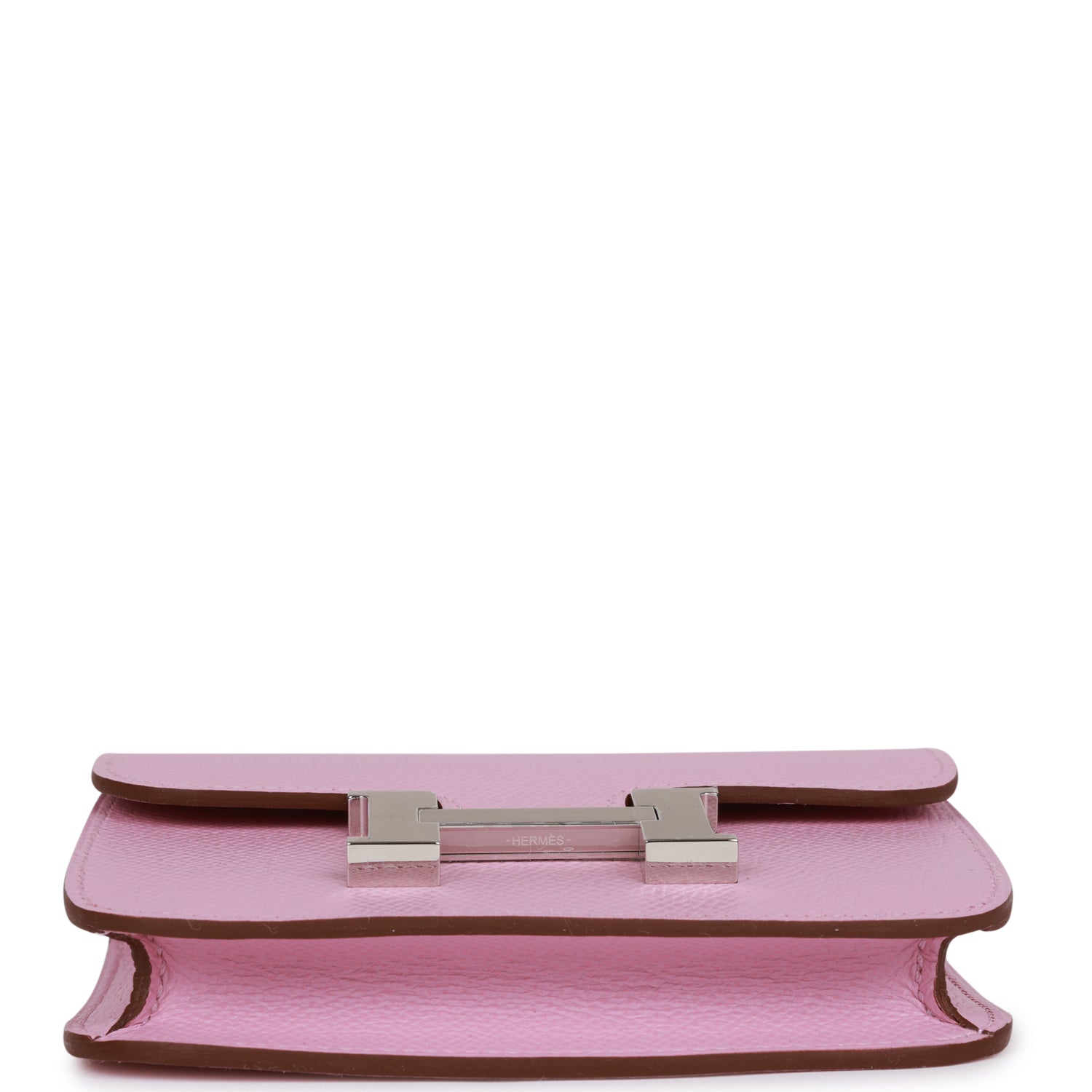 HERMES Constance Slim Wallet Mauve Syestre Epsom Palladium Hardware