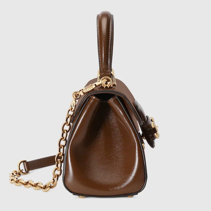 GUCCI HORSEBIT 1955 MINI BAG??BROWN??