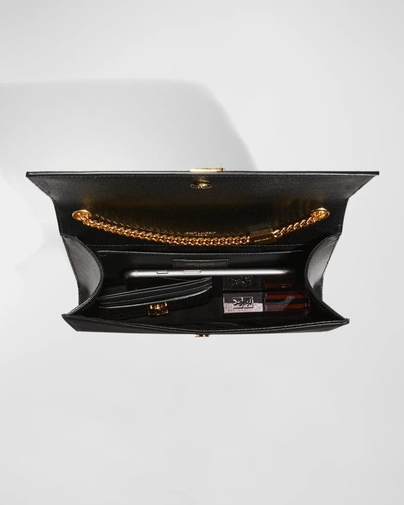 Saint Laurent Kate Medium YSL Crossbody Bag in Grained Leather