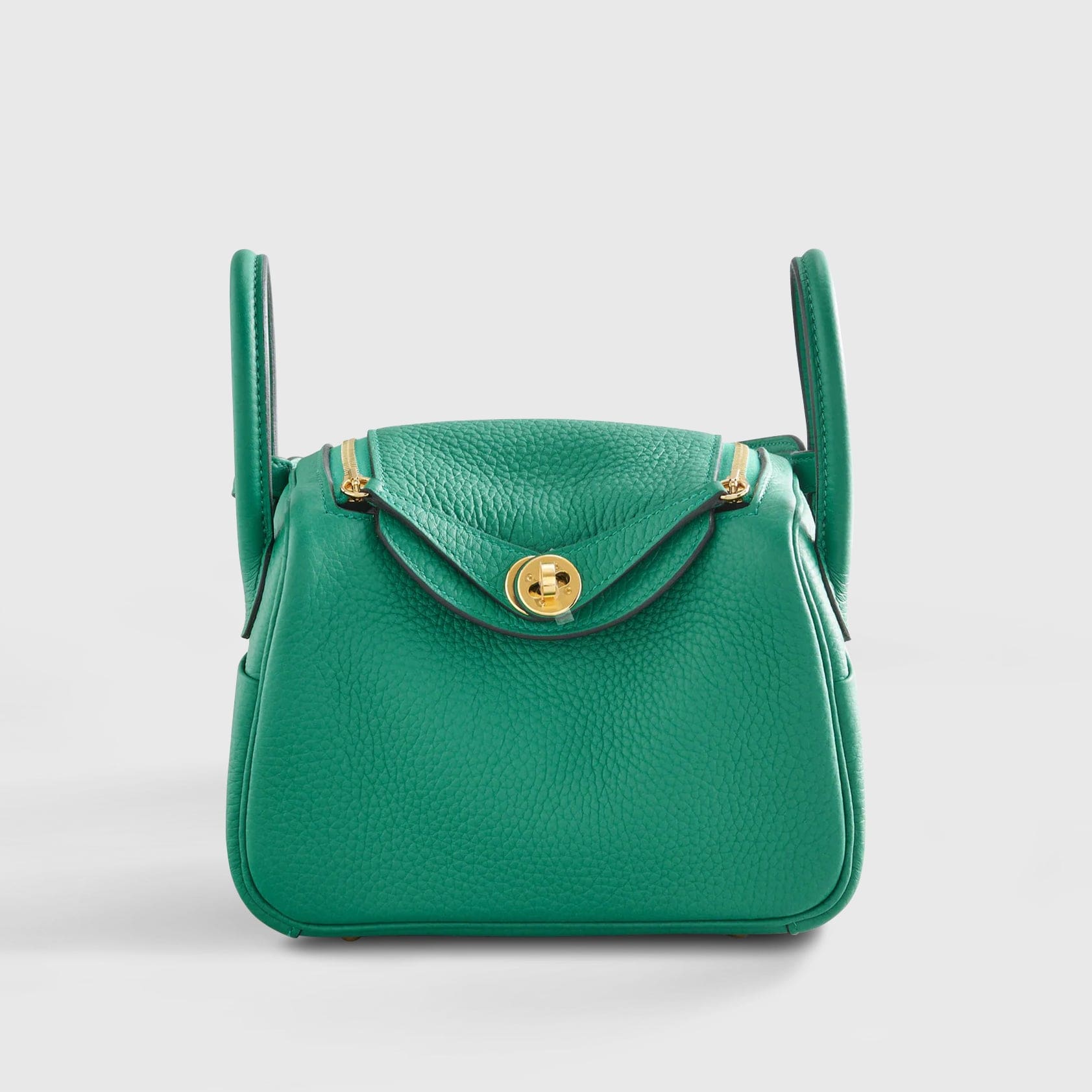 HERMES Lindy 20 Clemence Vert Vertigo Gold Hardware