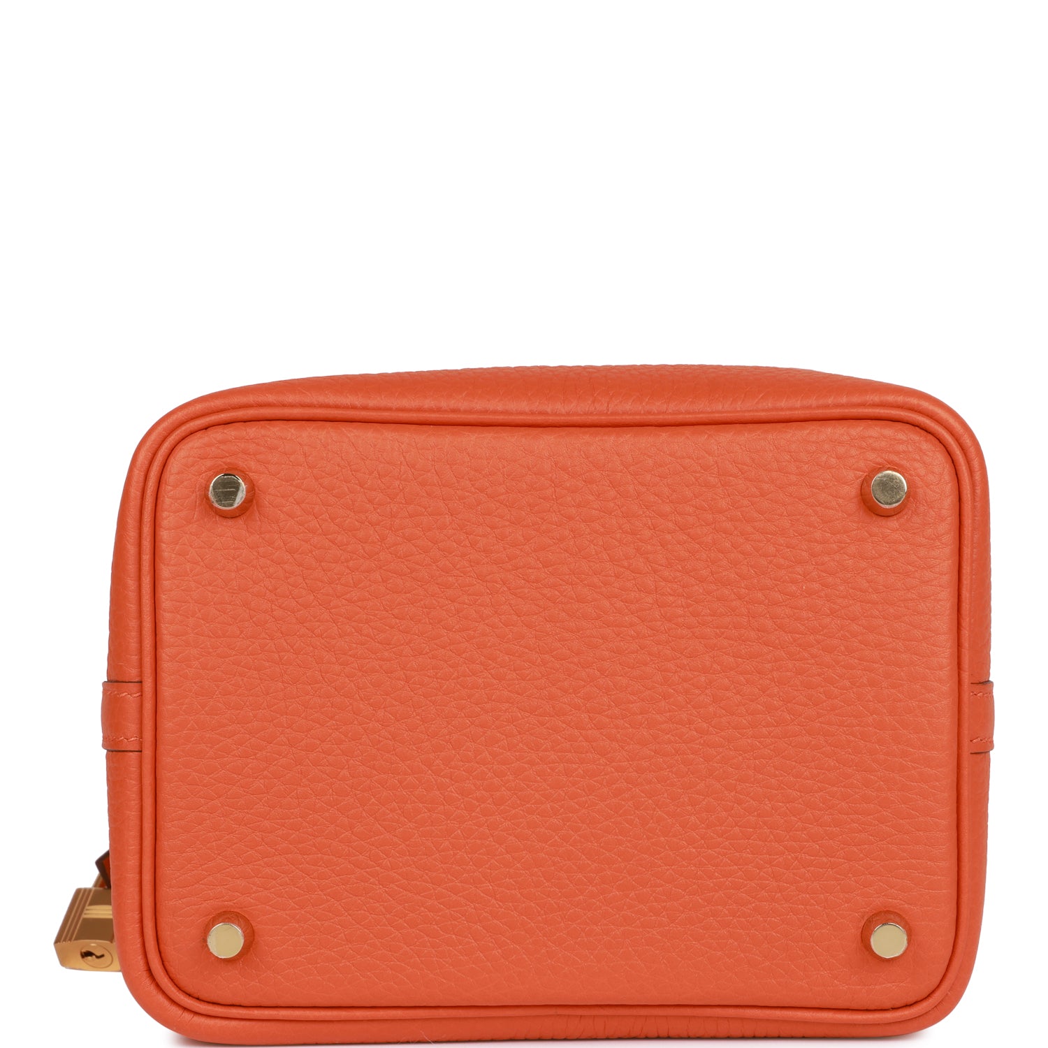 HERMES Picotin Lock 18 Orange Clemence Gold Hardware