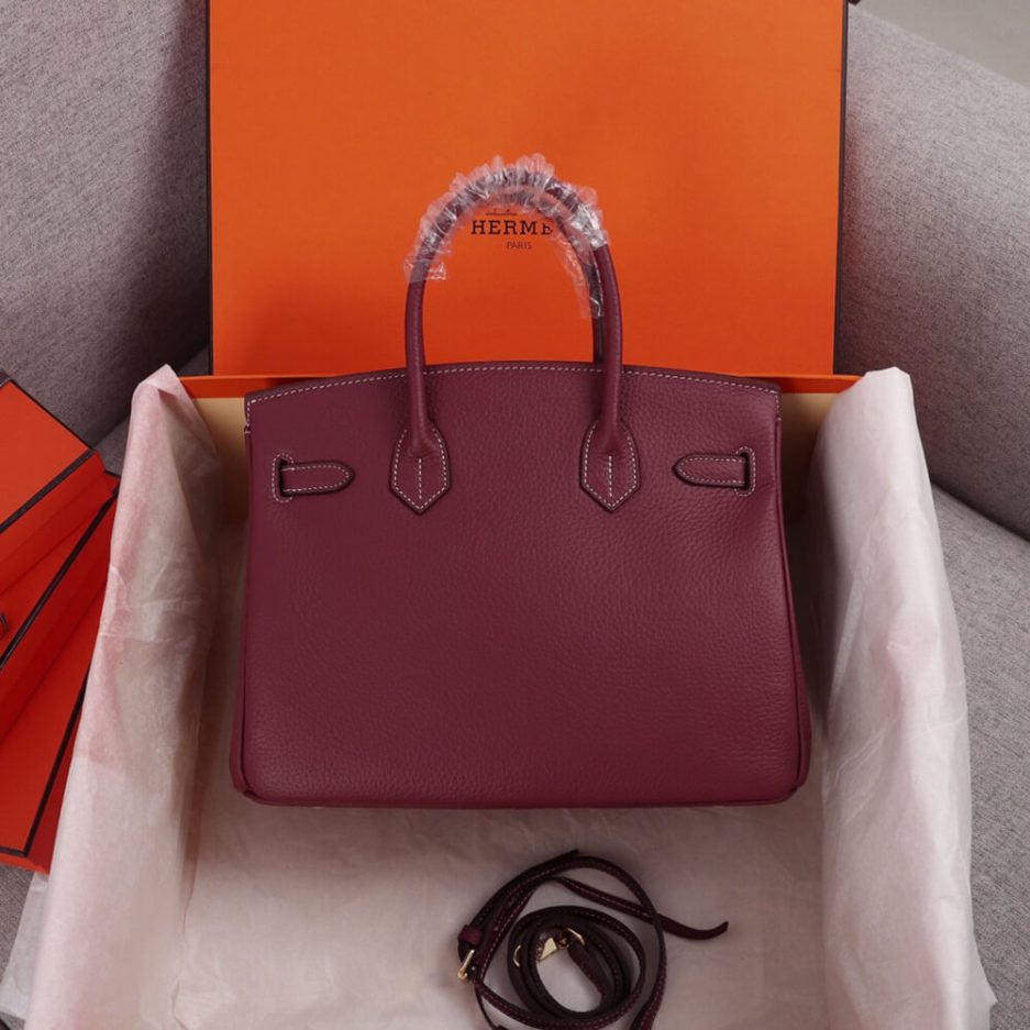 HERMES BIRKIN BAG 25 (Garnet red）