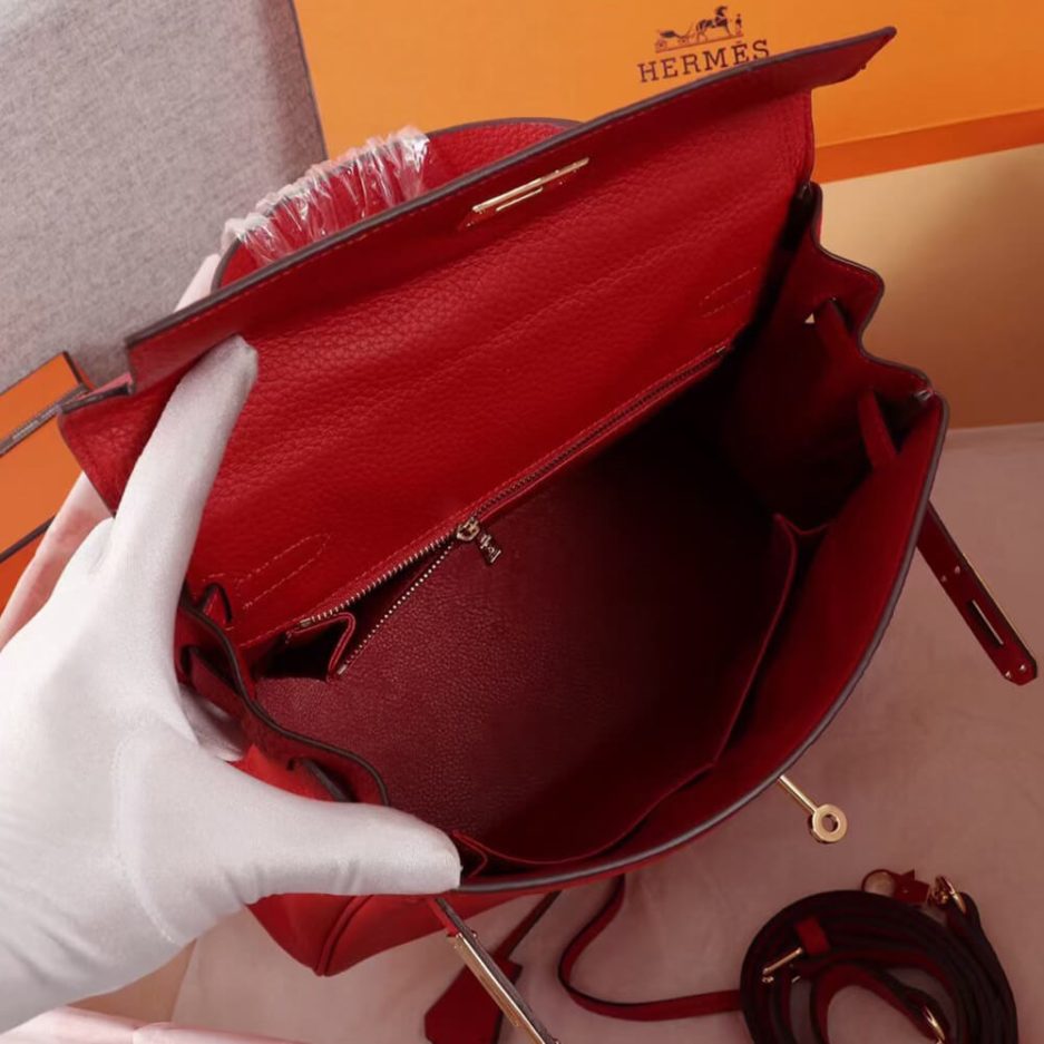 Hermes Kelly 28 （ red ）