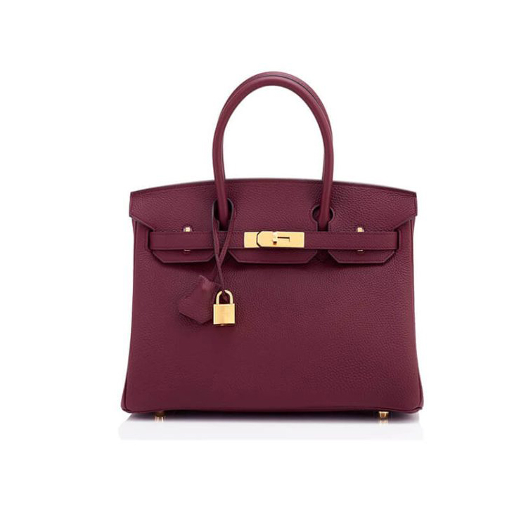 HERMES BIRKIN BAG 30 (Garnet red）