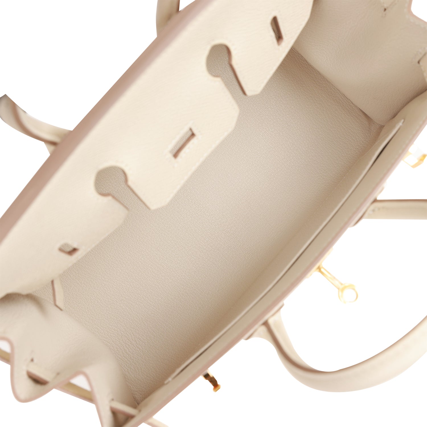 HERMES Birkin Sellier 25 Craie Epsom Gold Hardware