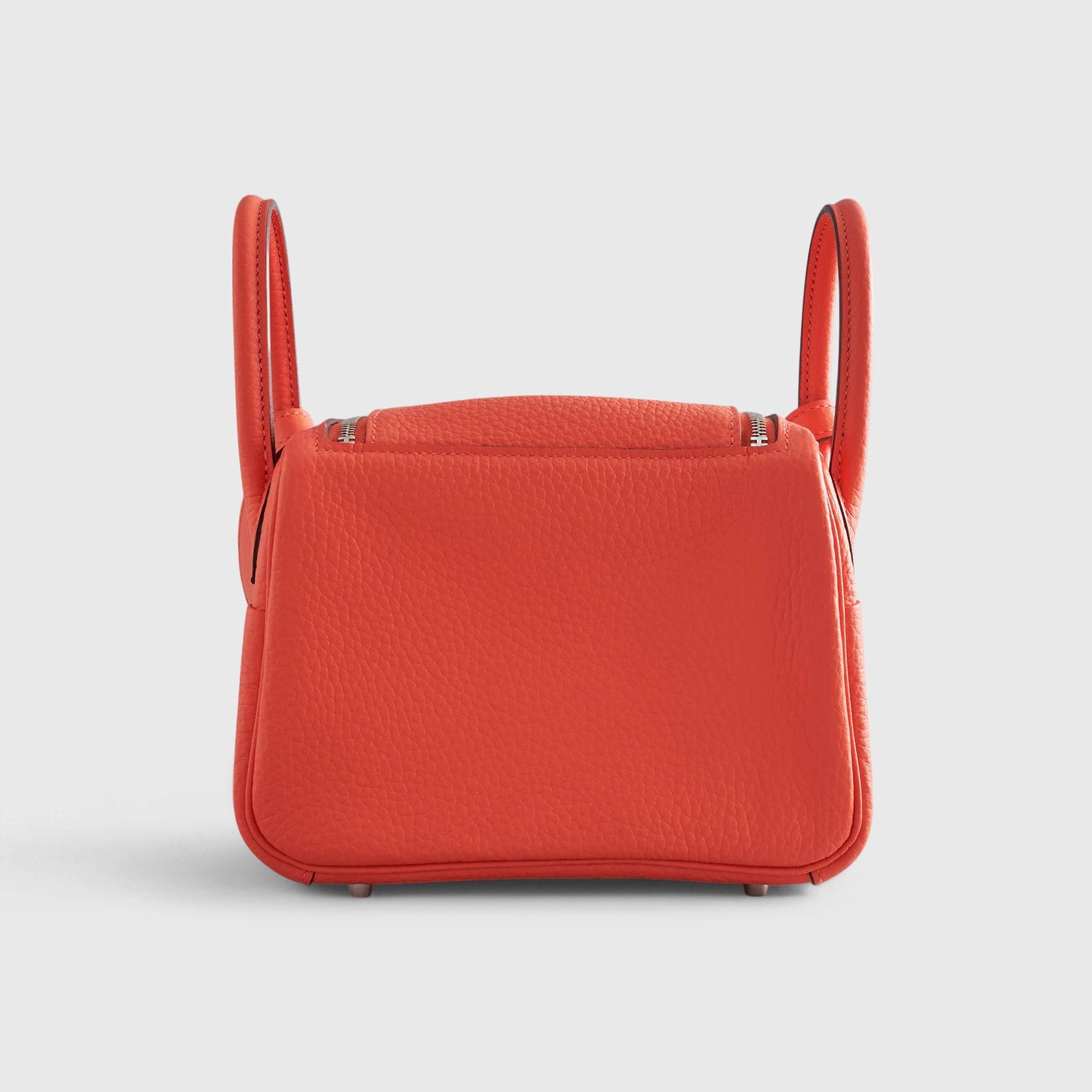 HERMES Lindy 20 Clemence Go Orange Field Palladium Hardware