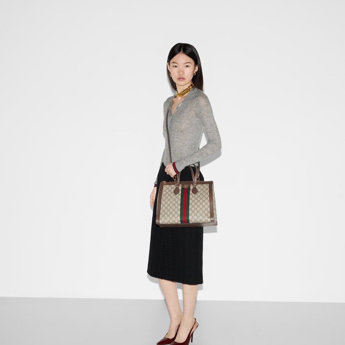 GUCCI OPHIDIA MEDIUM TOP HANDLE BAG