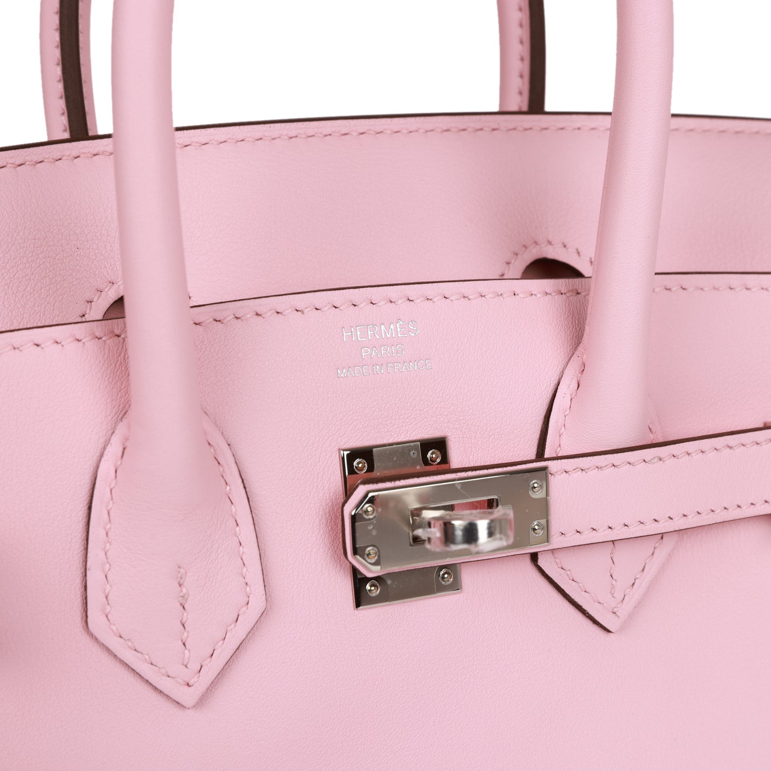 HERMES Birkin 25 Rose Sakura Swift Palladium Hardware