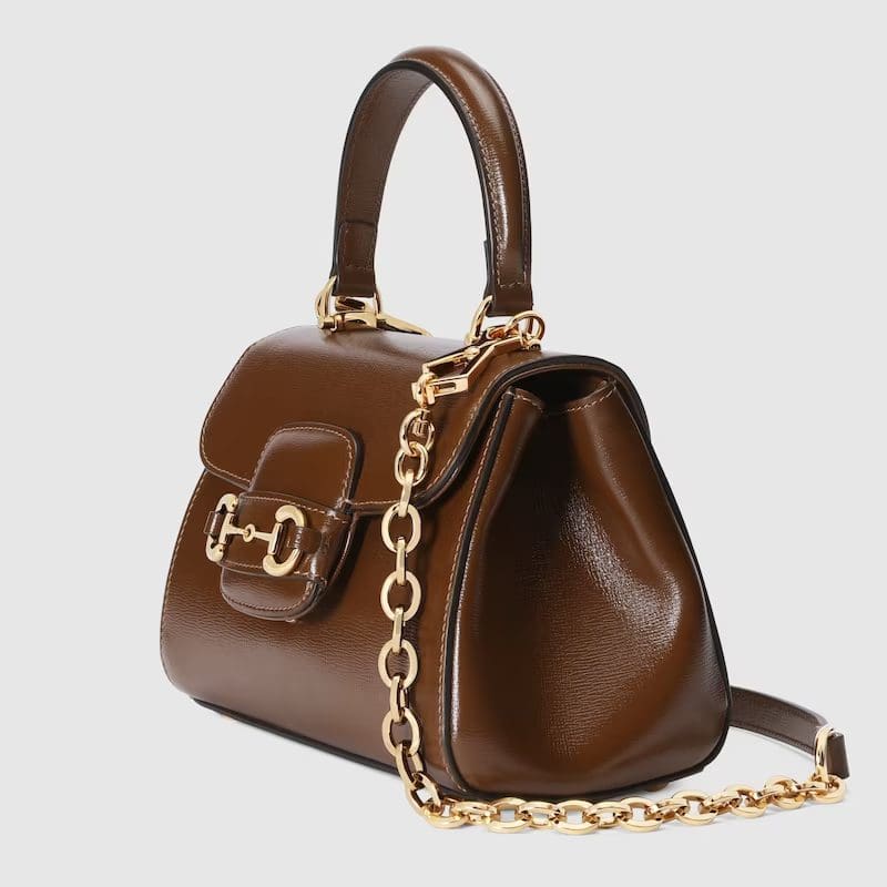 GUCCI HORSEBIT 1955 MINI BAG??BROWN??