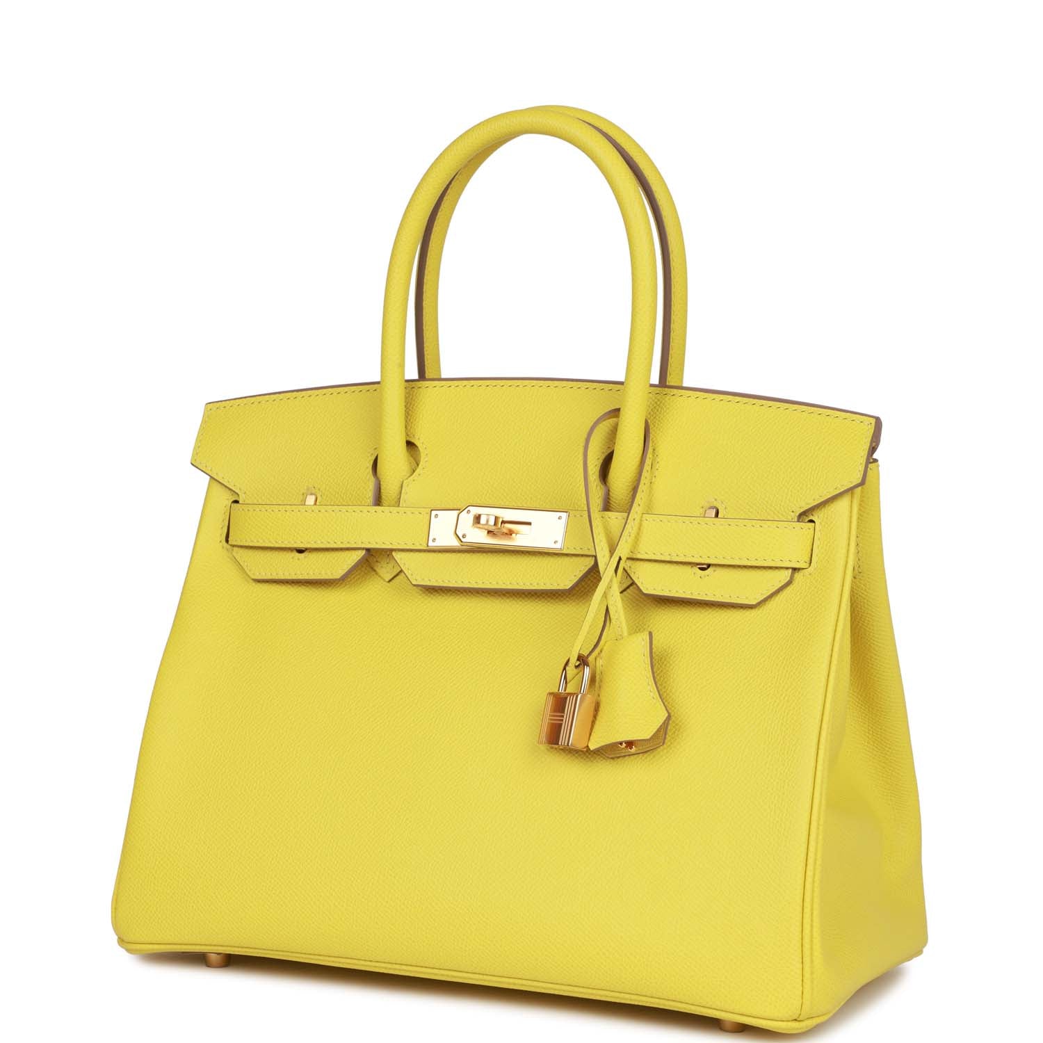 HERMES Birkin 30 Lime Epsom Gold Hardware