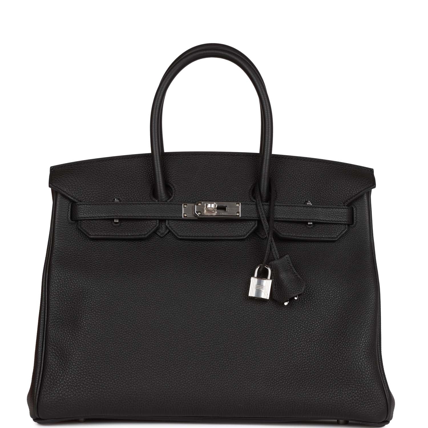 HERMES Birkin 35 Black Togo Palladium Hardware
