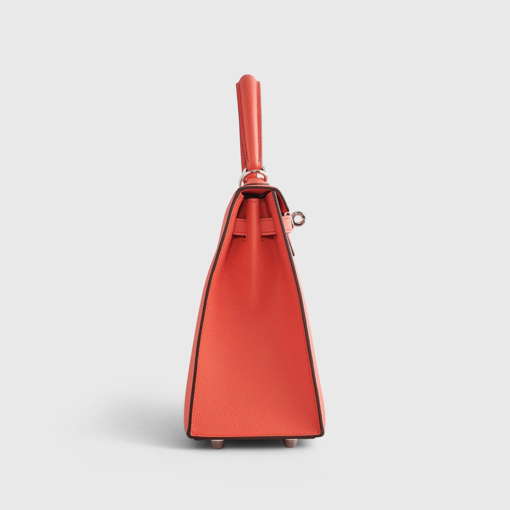 HERMES Kelly 25 Epsom Rose Texas Sellier Palladium Hardware