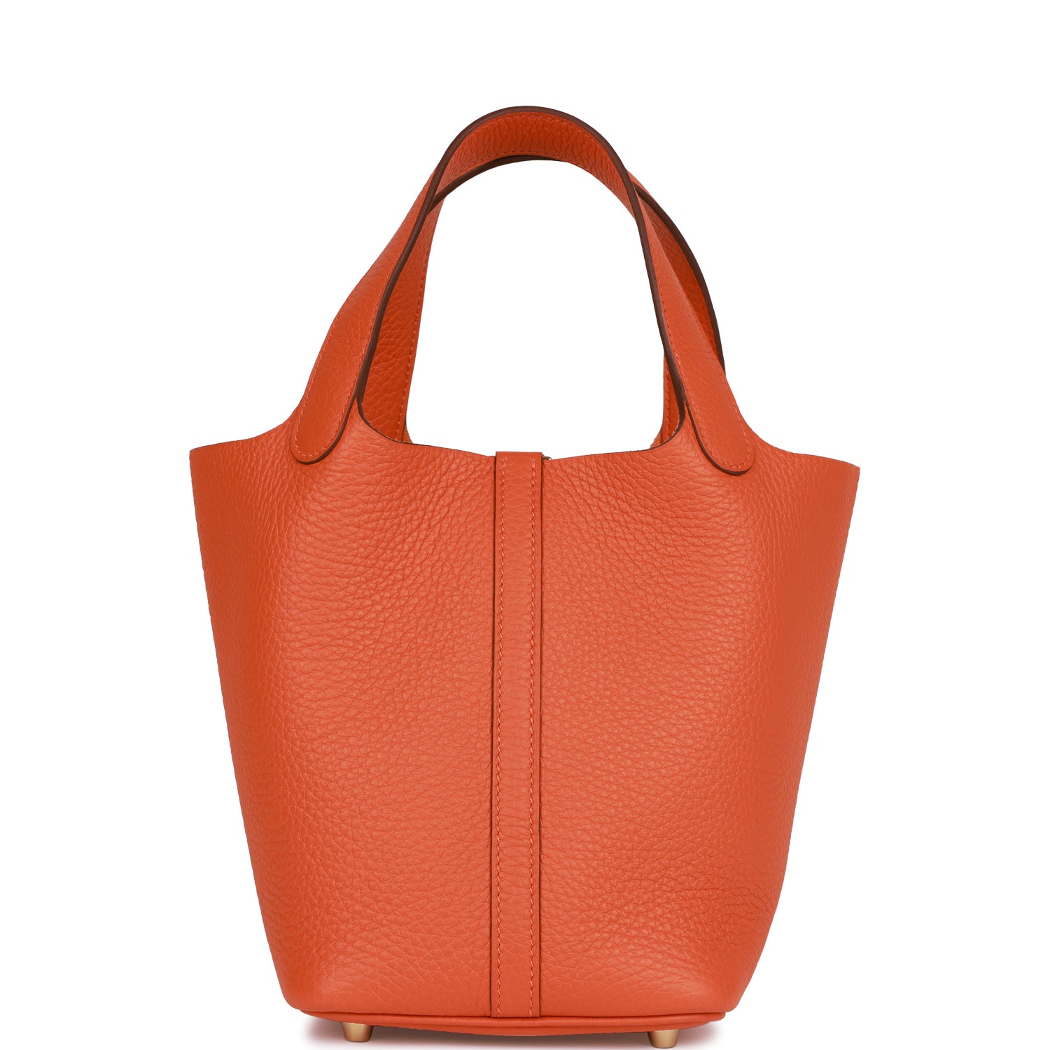 HERMES Picotin Lock 18 Orange Clemence Gold Hardware