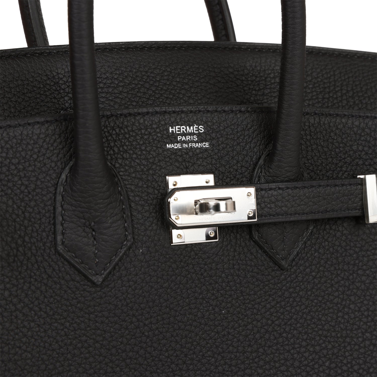 HERMES Birkin 25 Black Togo Palladium Hardware