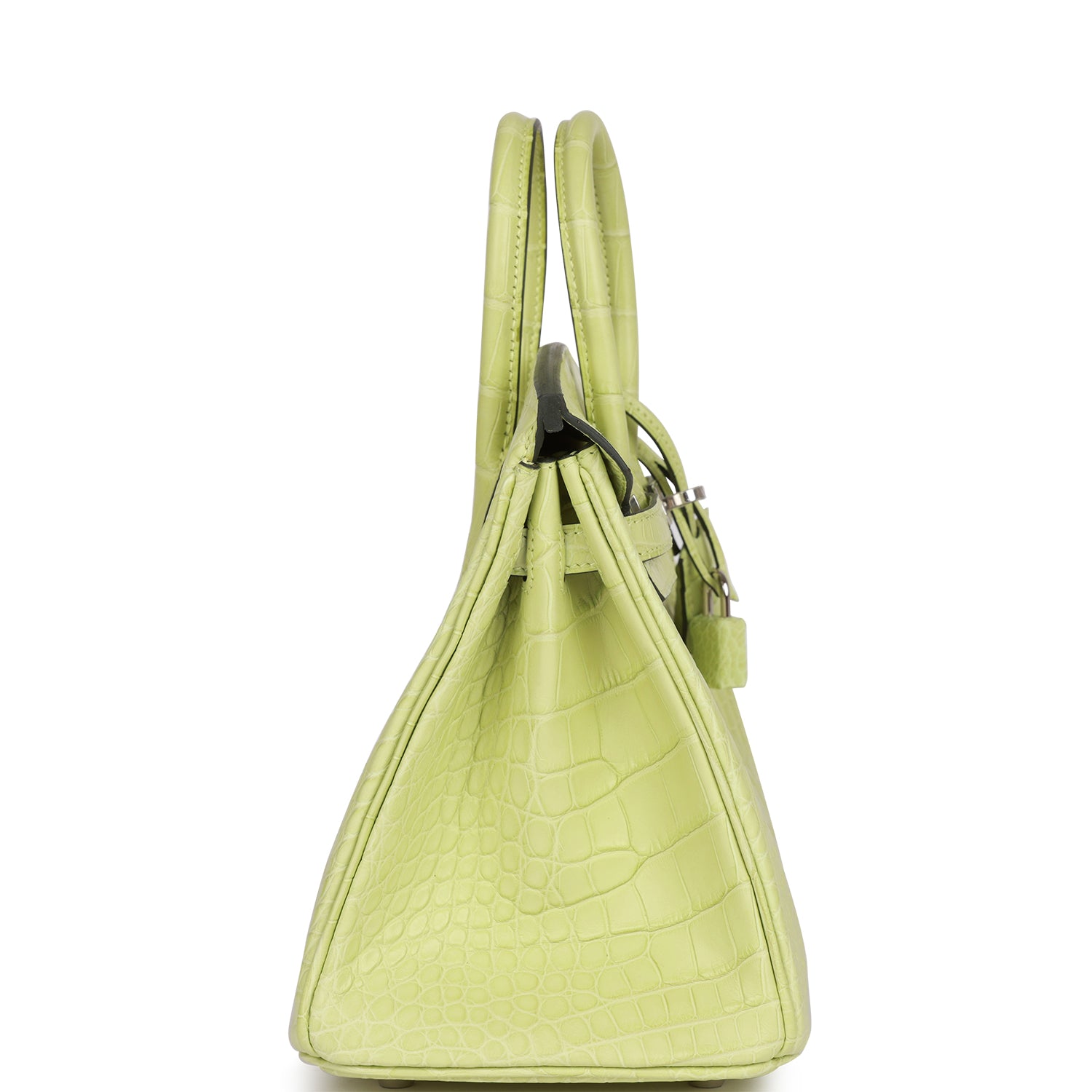 HERMES Birkin 25 Jaune Bourgeon Matte Alligator Palladium Hardware