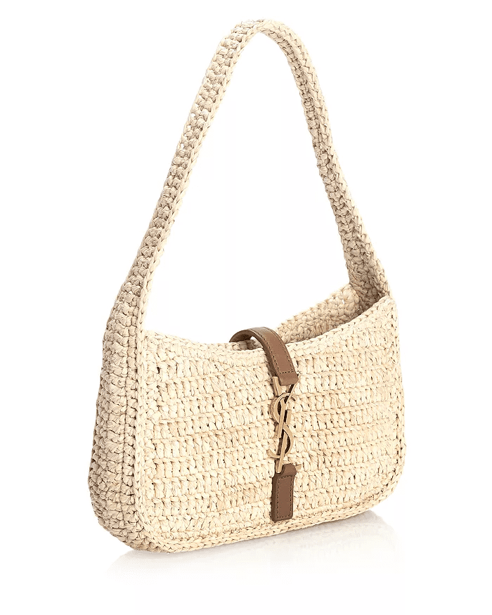 Saint Laurent Le 5 ?? 7 Mini Hobo in Raffia