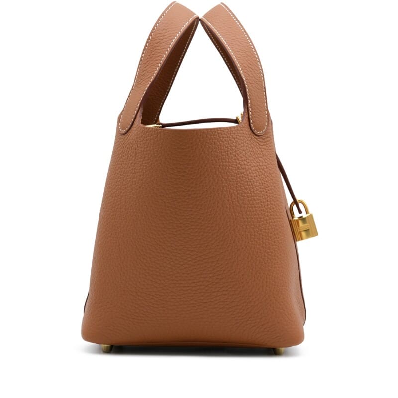 HERMES Gold Clemence Picotin Lock 18 Gold Hardware
