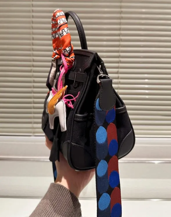 HERMÈS BIRKIN CARGO 25 BLACK SWIFT AND TOILE CANVAS PALLADIUM HARDWARE