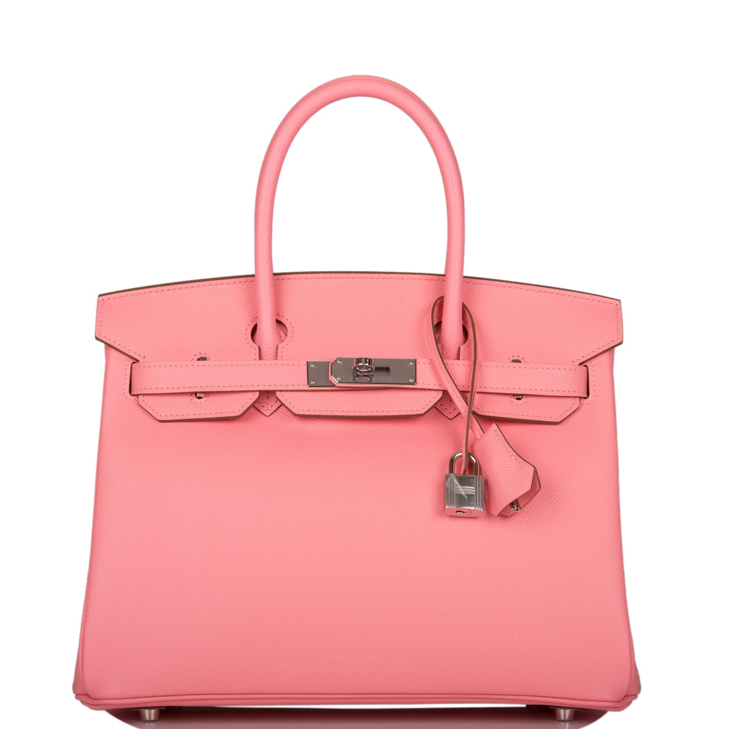 HERMES Birkin 30 Rose Confetti Epsom Palladium Hardware