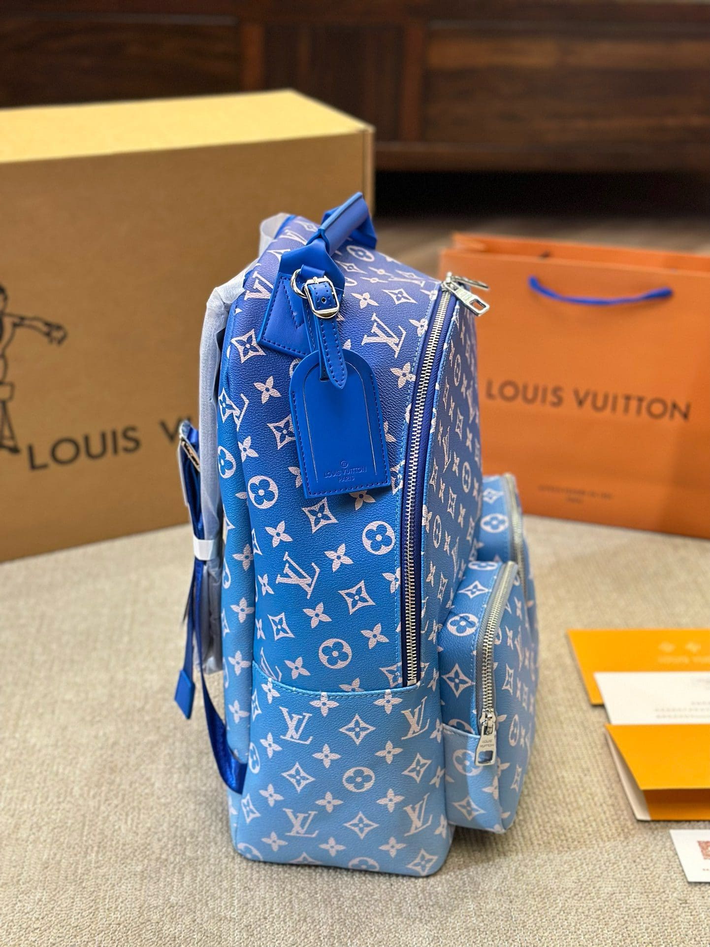 Louis Vuitton Backpack Multipocket Clouds Monogram Blue M45441