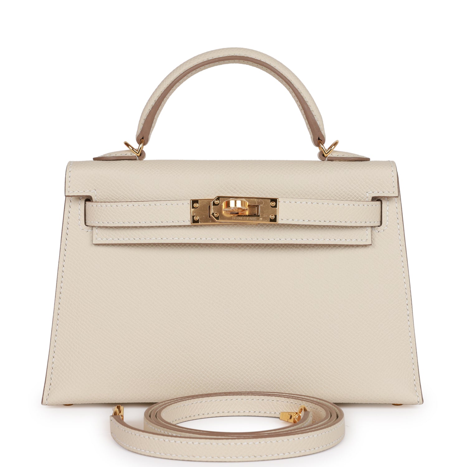 HERMES Kelly Sellier 20 Craie Epsom Gold Hardware