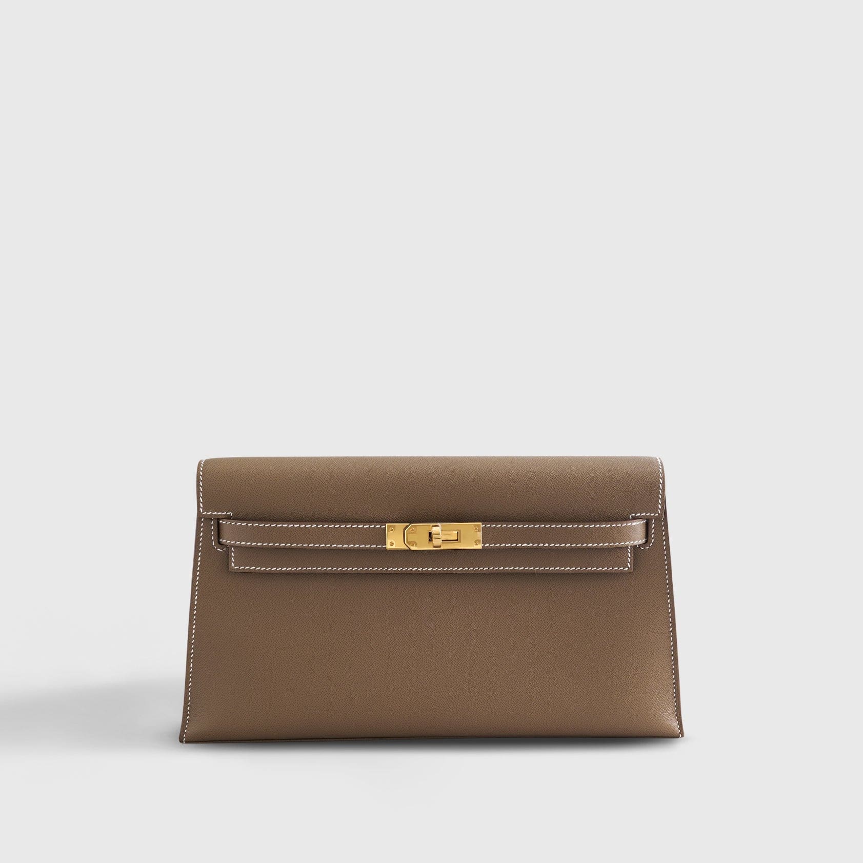 HERMES Kelly Elan 27 Veau Madame Etoupe Gold Hardware