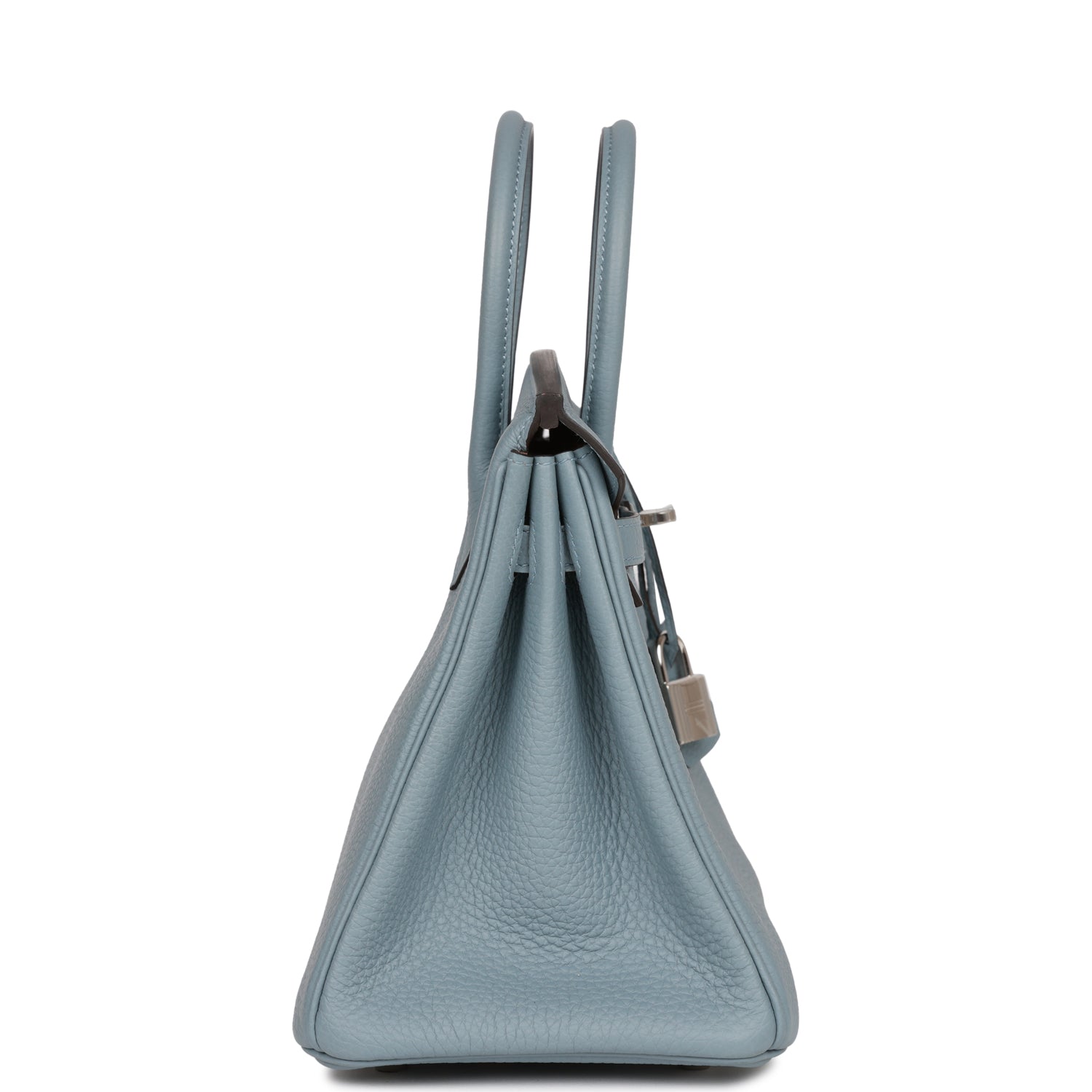 HERMES Birkin 25 Bleu Lin Verso Togo Palladium Hardware