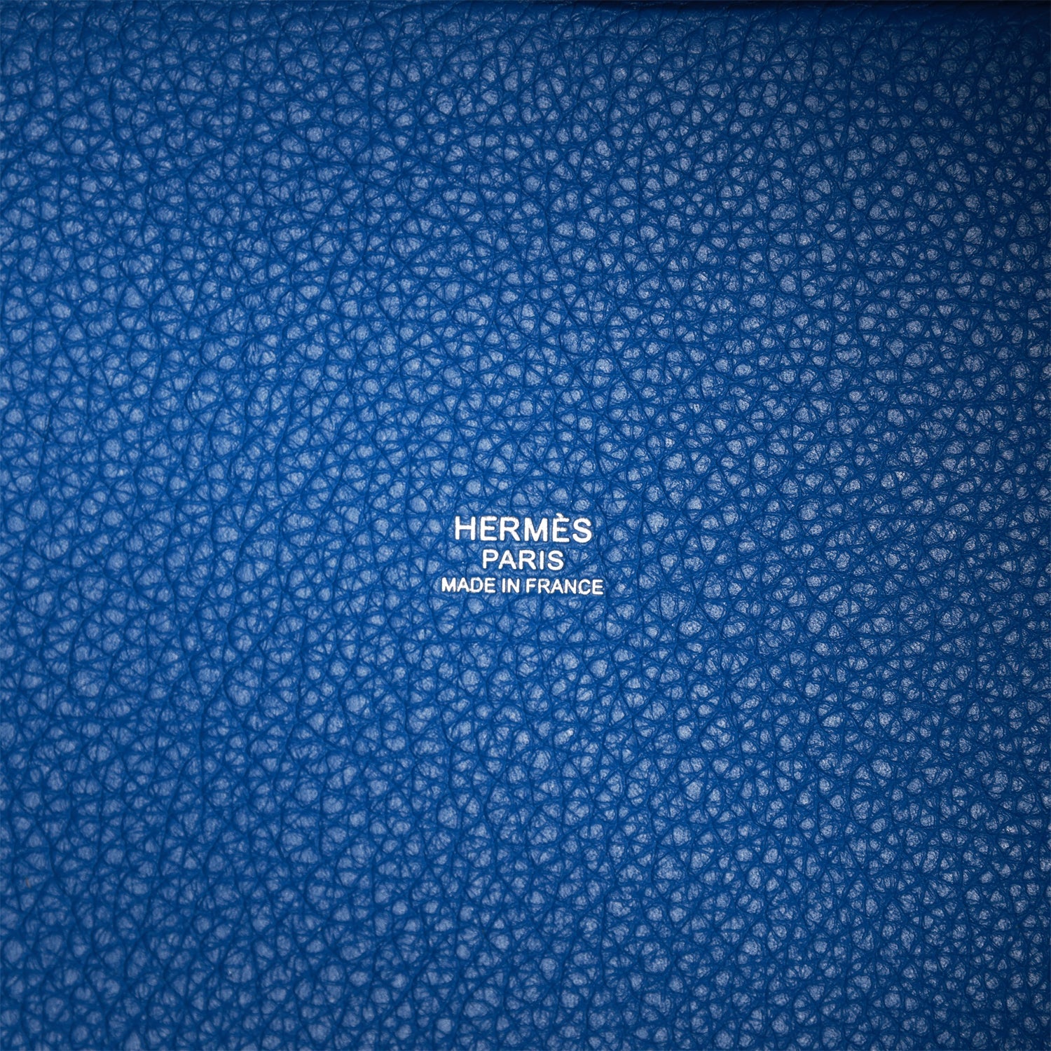 HERMES Picotin Lock 18 Bleu France Clemence Palladium Hardware