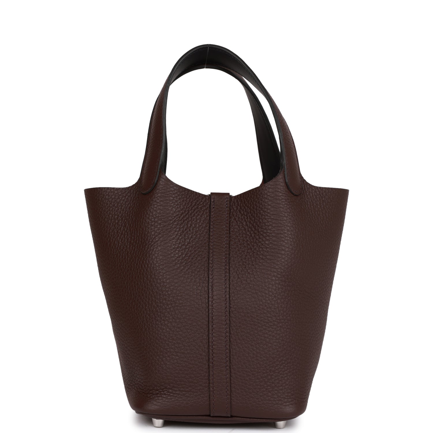 HERMES Eclat Picotin Lock 18 Rouge Sellier Clemence Palladium Hardware